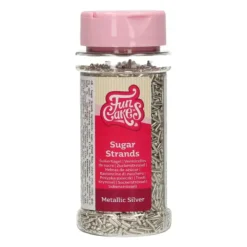 FUNCAKES Vermicelles Argent Métallique 80g New