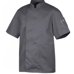 ROBUR Veste de Cuisine Mixte Anthracite NERO T.1 manche Courte Clearance