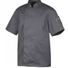 ROBUR Veste de Cuisine Mixte Anthracite NERO T.3 manches Courtes Hot