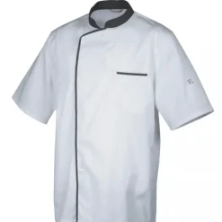 ROBUR Veste de Cuisine Mixte Blanche/Parement Gris ENERGY T.5 Sale