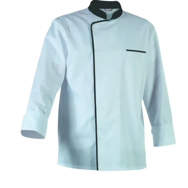 ROBUR Veste de Cuisine Mixte Blanche/Parement Gris ENERGY T.3 Discount