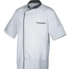 ROBUR Veste de Cuisine Mixte Blanche/Parement Gris ENERGY T.3