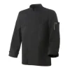 ROBUR Veste de Cuisine Mixte Noire Parement NERO T.4 manches longues Clearance