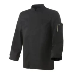 ROBUR Veste de Cuisine Mixte Noire Parement NERO T.6 manches longues Discount