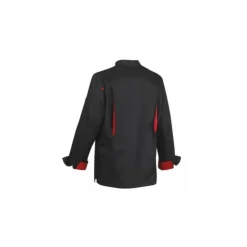 ROBUR Veste de Cuisine Mixte Noire/Rouge BOKO T.6 Clearance