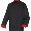 ROBUR Veste de Cuisine Mixte Noire/Rouge BOKO T.4 New