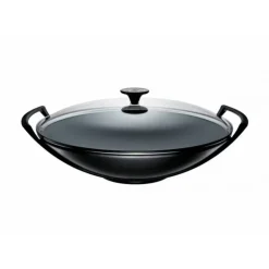 LE CREUSET Wok 36 cm Noir Mat Discount
