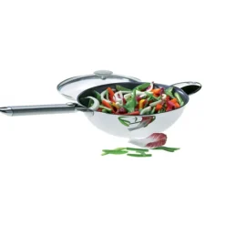 CRISTEL Wok Casteline Ø 20 cm Manche Amovible Anti-Adhésif Inox