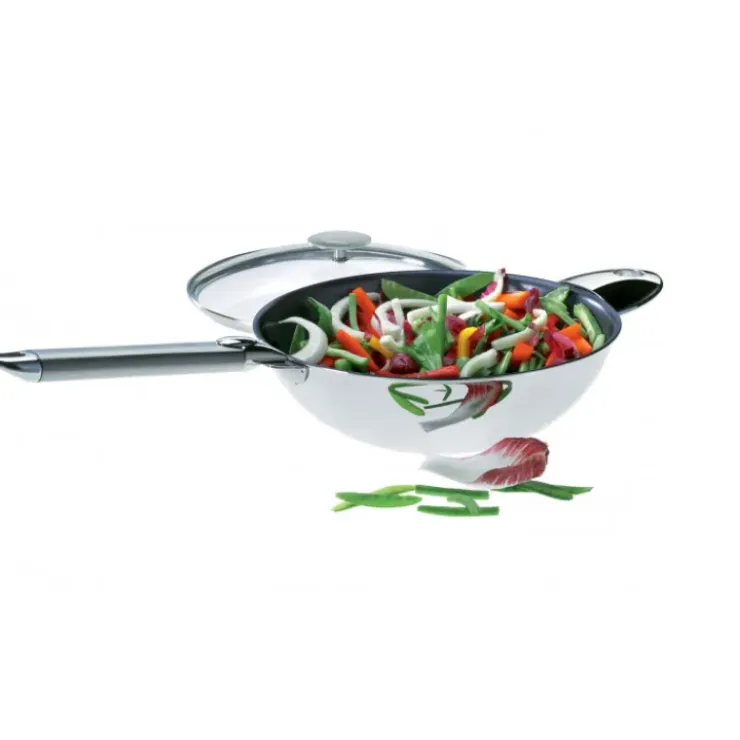CRISTEL Wok Casteline Ø 20 cm Manche Amovible Anti-Adhésif Inox