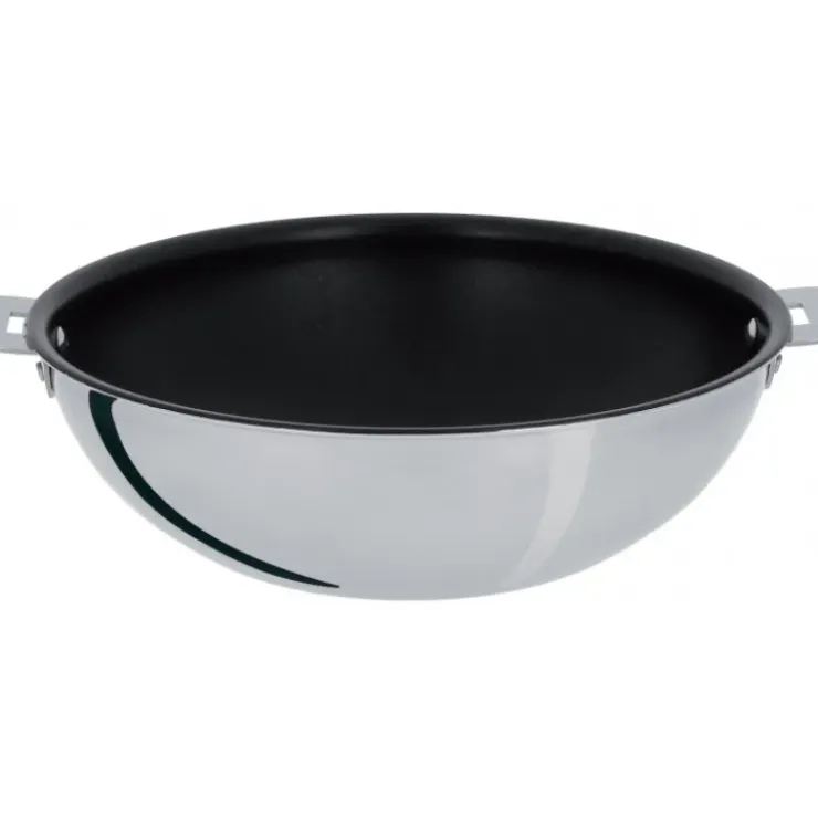 CRISTEL Wok Casteline Ø 24 cm Manche Amovible Anti-Adhésif Inox Hot