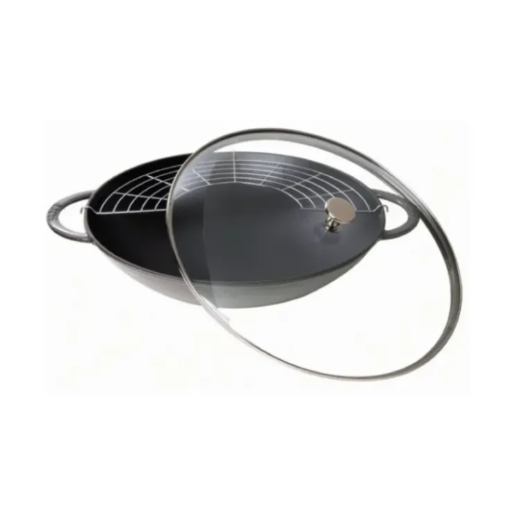 STAUB Wok en Fonte 30 cm Gris Sale