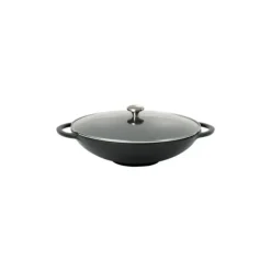 CHASSEUR Wok en Fonte 37 cm Noir Mat Discount