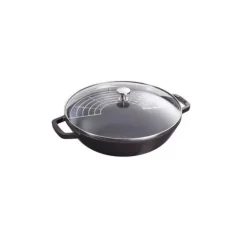 STAUB Wok en Fonte 30 cm Noir