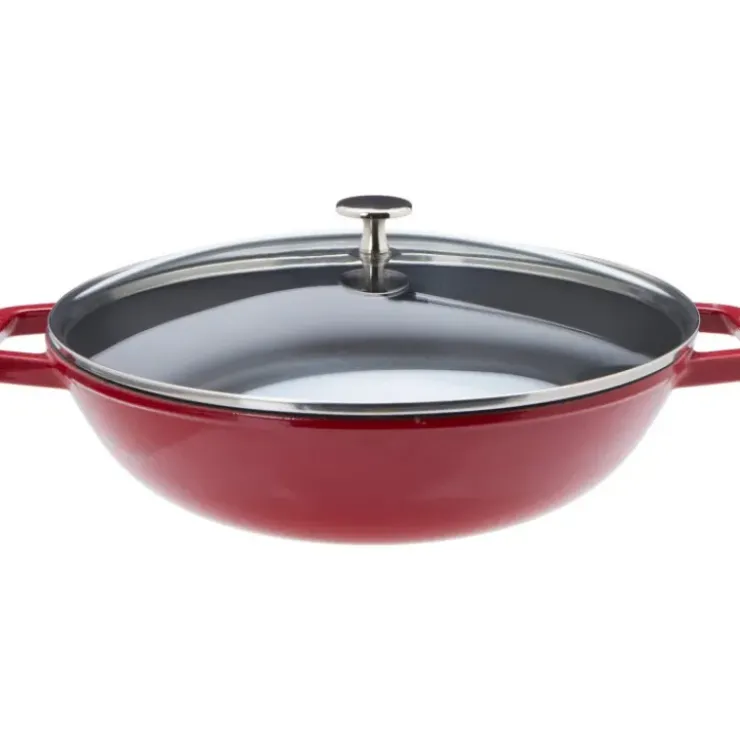 STAUB Wok en Fonte 30 cm Rouge Hot
