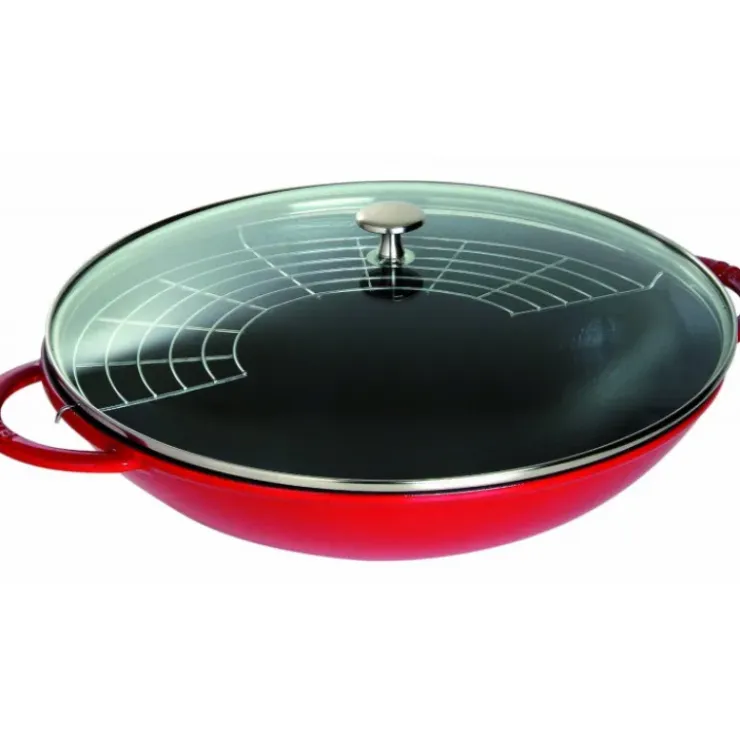 STAUB Wok en Fonte 37 cm Rouge New