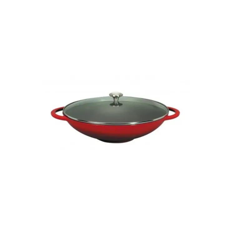 CHASSEUR Wok en Fonte 37 cm Rubis